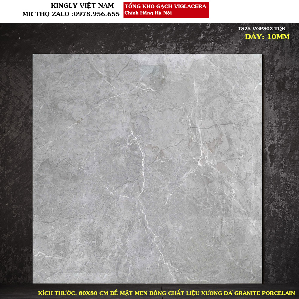 Gạch lát nền Viglacera 80x80 TS25-VGP802 Loại A1